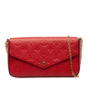 Pre-owned Leather louis-vuitton-bags Louis Vuitton Vintage , Red , Dam...