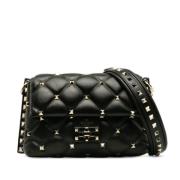 Pre-owned Leather handbags Valentino Vintage , Black , Dames