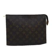 Pre-owned Canvas pouches Louis Vuitton Vintage , Brown , Dames