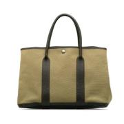 Pre-owned Leather handbags Hermès Vintage , Beige , Dames