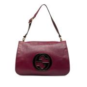 Pre-owned Leather gucci-bags Gucci Vintage , Purple , Dames