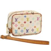 Pre-owned Canvas pouches Louis Vuitton Vintage , White , Dames