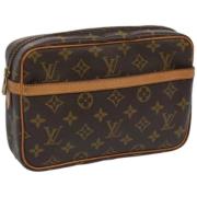 Pre-owned Canvas clutches Louis Vuitton Vintage , Brown , Dames