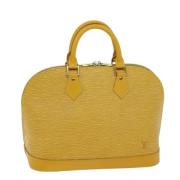 Pre-owned Leather handbags Louis Vuitton Vintage , Yellow , Dames