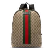 Pre-owned Leather backpacks Gucci Vintage , Brown , Dames