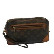 Pre-owned Canvas clutches Louis Vuitton Vintage , Brown , Dames