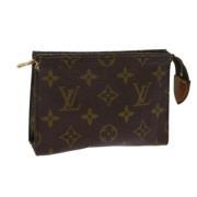 Pre-owned Canvas pouches Louis Vuitton Vintage , Brown , Dames