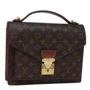 Pre-owned Canvas handbags Louis Vuitton Vintage , Brown , Dames