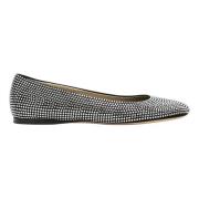 Puntige Ballerina Flats Loewe , Black , Dames