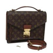 Pre-owned Canvas handbags Louis Vuitton Vintage , Brown , Dames