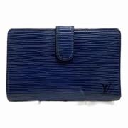 Pre-owned Leather wallets Louis Vuitton Vintage , Blue , Dames