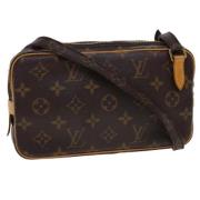 Pre-owned Canvas shoulder-bags Louis Vuitton Vintage , Brown , Dames