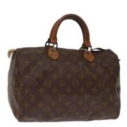 Pre-owned Canvas handbags Louis Vuitton Vintage , Brown , Dames