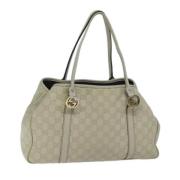 Pre-owned Canvas totes Gucci Vintage , White , Dames