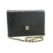 Pre-owned Leather chanel-bags Chanel Vintage , Black , Dames