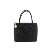 Pre-owned Leather chanel-bags Chanel Vintage , Black , Dames