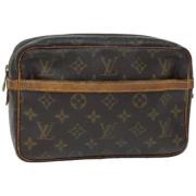 Pre-owned Canvas clutches Louis Vuitton Vintage , Brown , Dames