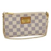 Pre-owned Canvas clutches Louis Vuitton Vintage , White , Dames