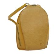 Pre-owned Leather backpacks Louis Vuitton Vintage , Yellow , Dames