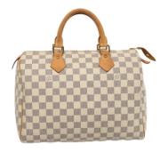 Pre-owned Canvas handbags Louis Vuitton Vintage , White , Dames