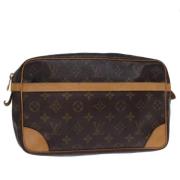 Pre-owned Canvas clutches Louis Vuitton Vintage , Brown , Dames