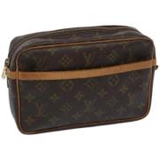 Pre-owned Canvas clutches Louis Vuitton Vintage , Brown , Dames