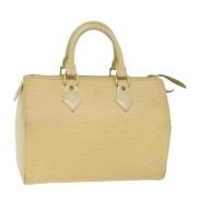 Pre-owned Leather handbags Louis Vuitton Vintage , Beige , Dames