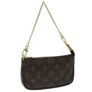 Pre-owned Canvas clutches Louis Vuitton Vintage , Brown , Dames