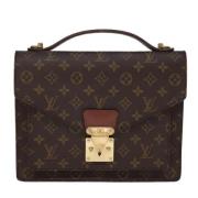 Pre-owned Canvas handbags Louis Vuitton Vintage , Brown , Dames