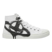 Hoge Top Canvas Sneaker Vivienne Westwood , White , Dames