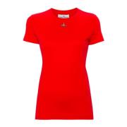 Rode Orb Logo T-shirts en Polos Vivienne Westwood , Red , Dames