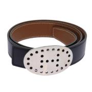 Pre-owned Leather belts Hermès Vintage , Black , Dames