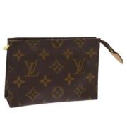 Pre-owned Canvas pouches Louis Vuitton Vintage , Brown , Dames