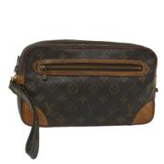 Pre-owned Canvas clutches Louis Vuitton Vintage , Brown , Dames