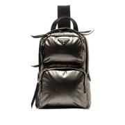 Pre-owned Leather prada-bags Prada Vintage , Gray , Dames