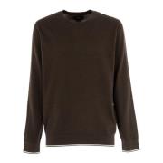 Katoenen Crewneck Sweater Bruin Outlet Liu Jo , Brown , Heren