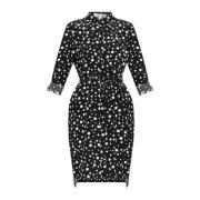 Jurk met Polka Dot Patroon Diane Von Furstenberg , Black , Dames