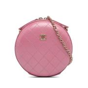 Pre-owned Leather chanel-bags Chanel Vintage , Pink , Dames