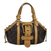 Pre-owned Canvas handbags Louis Vuitton Vintage , Brown , Dames