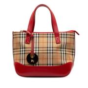 Pre-owned Leather handbags Burberry Vintage , Brown , Dames