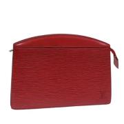 Pre-owned Leather clutches Louis Vuitton Vintage , Red , Dames