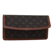 Pre-owned Canvas clutches Louis Vuitton Vintage , Brown , Dames