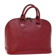 Pre-owned Leather handbags Louis Vuitton Vintage , Red , Dames