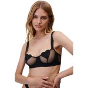 Hart Mesh Beugel BH Zwart Undress Code , Black , Dames