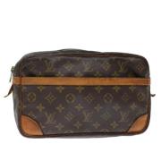 Pre-owned Canvas clutches Louis Vuitton Vintage , Brown , Dames