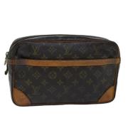 Pre-owned Canvas clutches Louis Vuitton Vintage , Brown , Dames