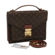 Pre-owned Canvas handbags Louis Vuitton Vintage , Brown , Dames