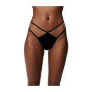 Mesh V-Cut Thong Undress Code , Black , Dames