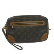 Pre-owned Canvas clutches Louis Vuitton Vintage , Brown , Dames