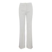 Crepe Stretch Broek, Over Fit Pinko , White , Dames